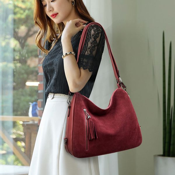 

handbags women tote bags faux suede shoulder crossbody bags ladies casual big hobos female