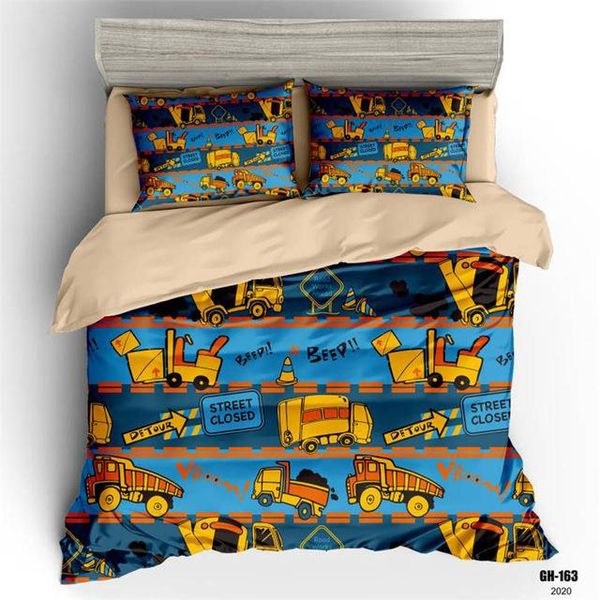 30 Bedding Set Boys Single Duvet Cover Cars Digital Printing Bed