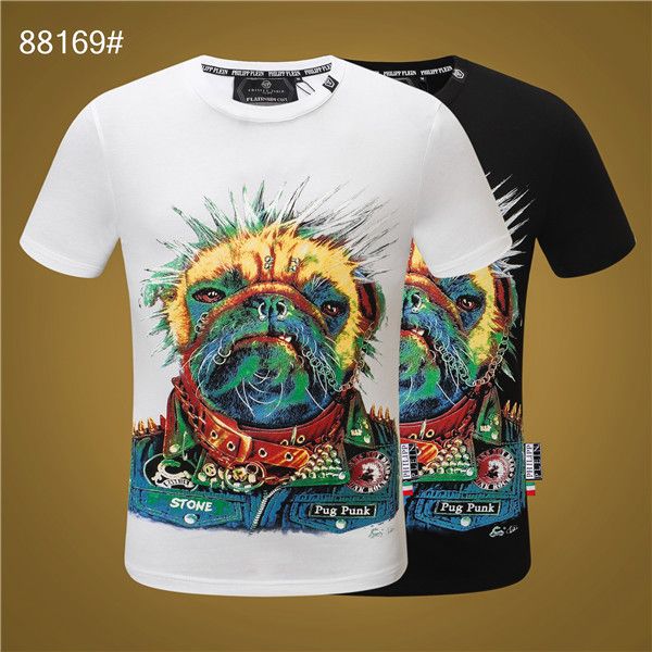 

mens designer t shirts fashion designer mens clothing summer casual streetwear designer t shirt rivet cotton blend crew neck short sleeve a5, White;black