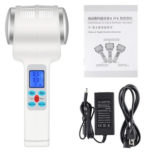 

ultrasonic lcd cryotherapy cold hammer, lymphatic face tighten lifting massager, facial beauty salon equipment