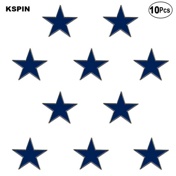 

blue star lapel pin lapel flag badge brooch pins badges 10pcs a lot, Gray
