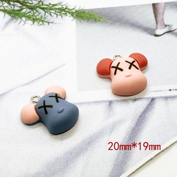 

8pcs 20*19mm kawaii flatback resin dog charms pendants for jewelry making diy decoration earring necklace phone case accessories, Bronze;silver