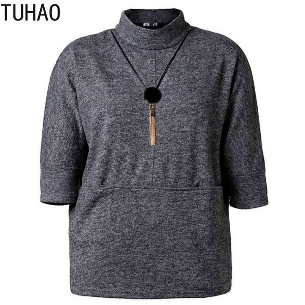 

tuhao woman 2019 spring turtleneck women blouse shirt loose plus size 6xl 5xl 4xl blouse women's clothing blusas shirts zpz, White