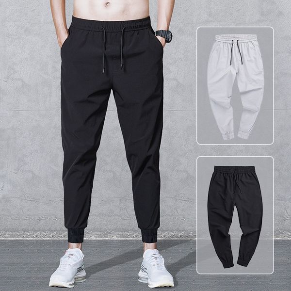 

ropa de hombre 2020 summer new casual sweatpants youth leisure trend slim feet nine points trousers joggers men's clothing, Black