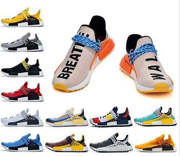 

2019 pharrell williams nmd human race shoes running shoes equality nerd black nobel ink human races mens shoes women designers sneakers