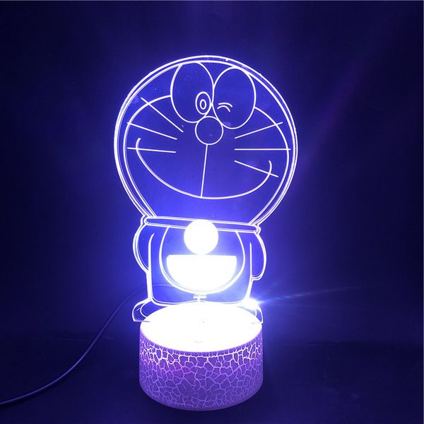 

3d lamp the japanese anime doraemon cartoon the alarm clock base nightlight pretty gift battery powered usb led night light lamp