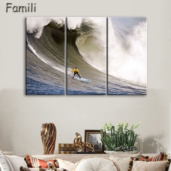 

2019 3pieces/set art modern sea green blue beach wave picture decoration canvas painting wall picture for living room home decor unframed
