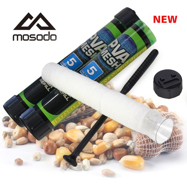 

mosodo pva mesh with tube soluble fish refill carp fishing pva network net bait bag refill 37mm 25mm 44mm nets 5m