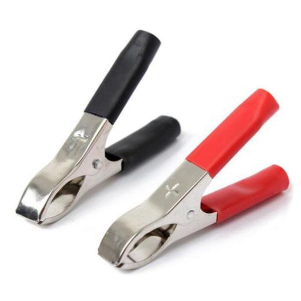 

hmocnv crocodile car battery insulated charge alligator clip clamps