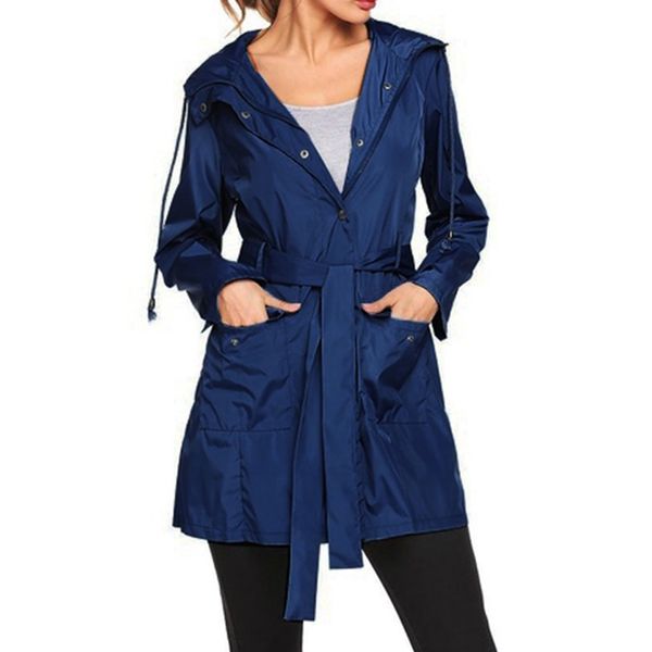 

girl lady light hooded raincoat outdoor travel waterproof riding cloth rain coat for women poncho long rainwear raincoat jacket, Black