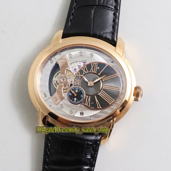 

v9 top версия джеймс millenary 15350 15352or.oo.d093cr.01 skeleton коммутируемого cal.4101 автоматическая мужские часы из розового золота ко, Slivery;brown