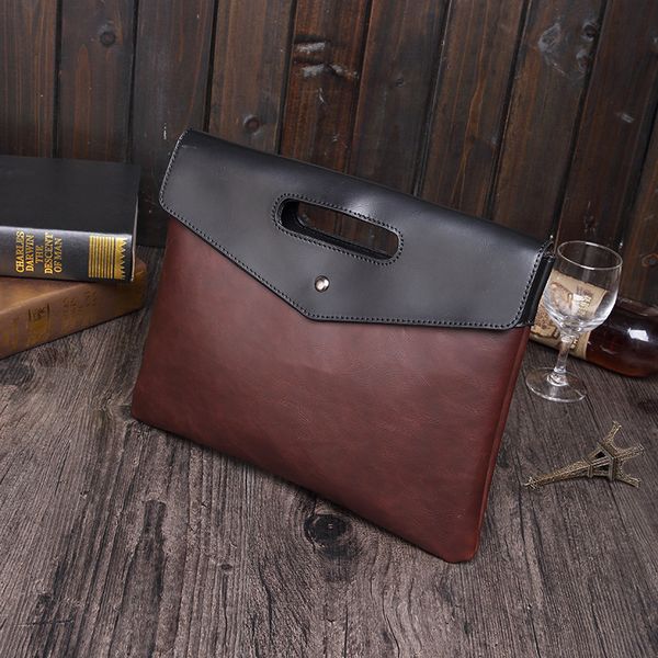

the new men's handbags trend clutch bag crazy horse leather men clutch bag