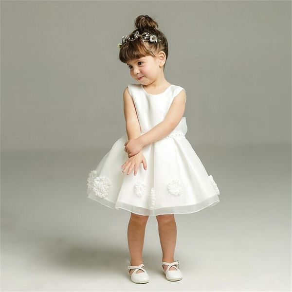 

newborn infant flower baby girl wedding birthday party dress 2020 summer sleeveless chiffon pargeant bowknot dress 0-24 months, Black;gray