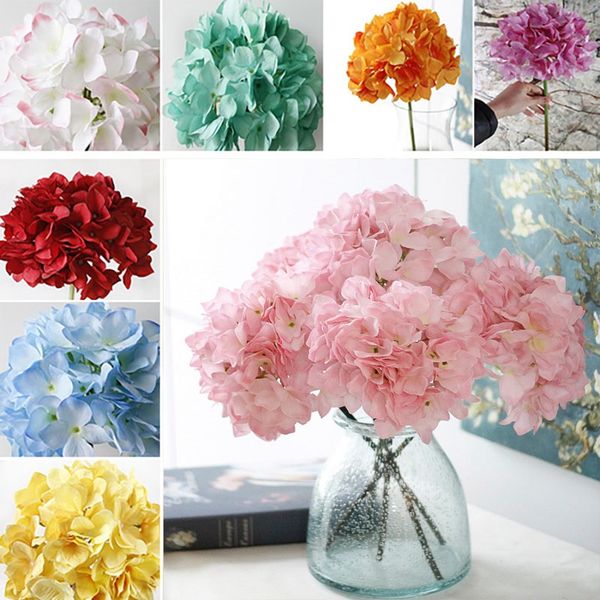 

dhl ship artificial hydrangea silk flowers wedding decorations bridal hand flower bridesmaids party decorative wreaths flowers fa2163