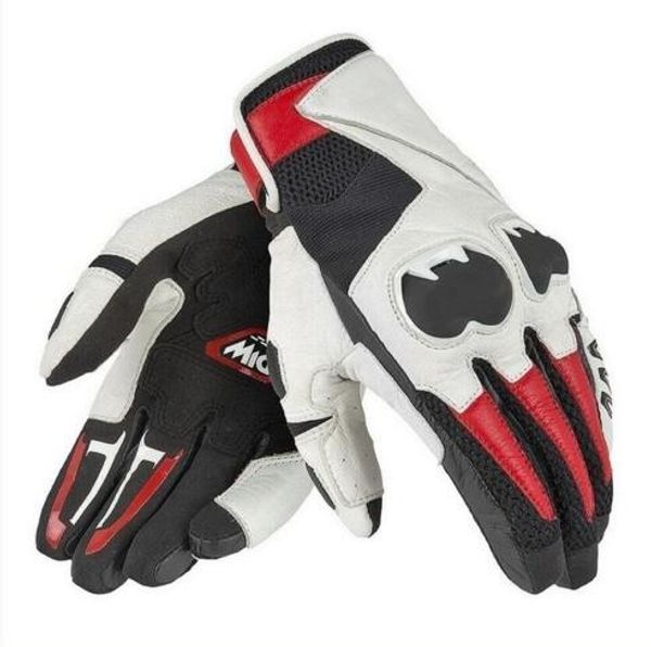 

motorcycle mig c2 dain short gloves bike team racing riding gloves black/white/red