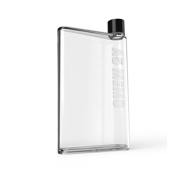 

plastic water bottle clear book portable paper pad water bottle flat drinks kettle travel riding camping portable tool #38
