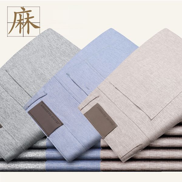 

suit pant men men summer pants ice linen smart casual fashion straight pants slim fit d90608, White;black