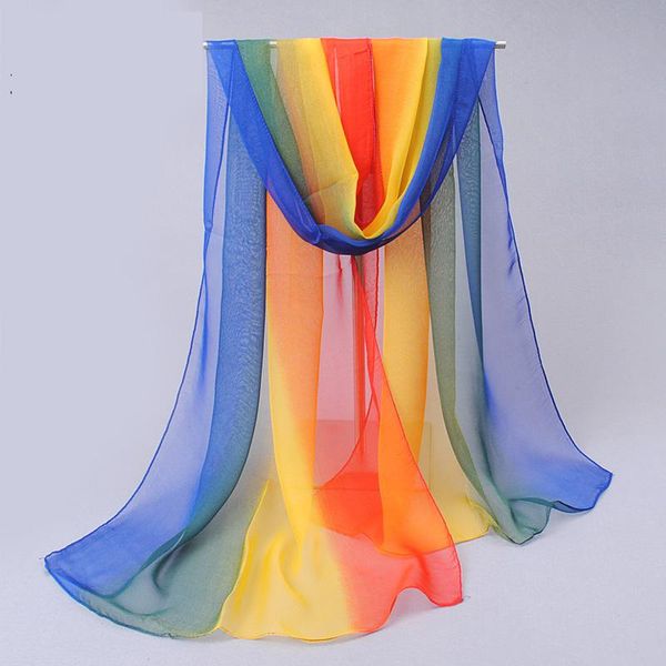 

silk scarf ladies spring and autumn wild korean sunscreen shawl long dual-use winter chiffon scarf small decoration
