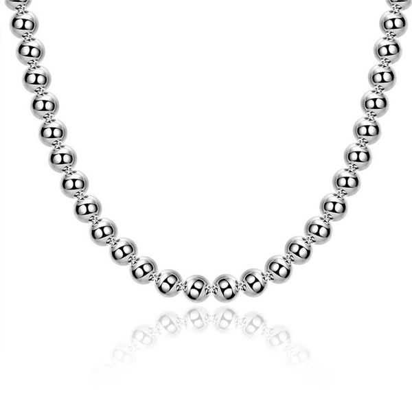 

brand new plated sterling silver necklace 18inchs*10mm 10m hollow rosary necklace dhsn097 sale 925 silver plate chains jewelry