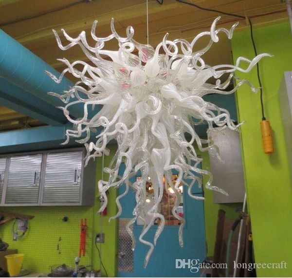 

new arrival art glass clear color lamps crystal chandeliers led light source hand blown murano glass chandeliers
