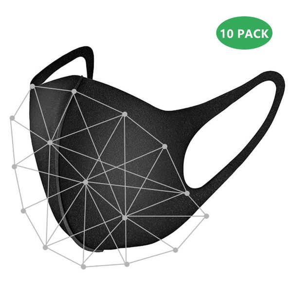 

10pcs air cotton face mask reusable comfy breathable safety dust-proof anti haze masks black 3d mask proof flu face masks #40