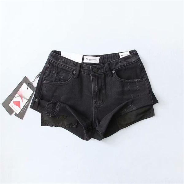 

womens designer shorts star curled and washed old denim shorts womens tooling pants luxury fashion jeans 2020 new, White;black