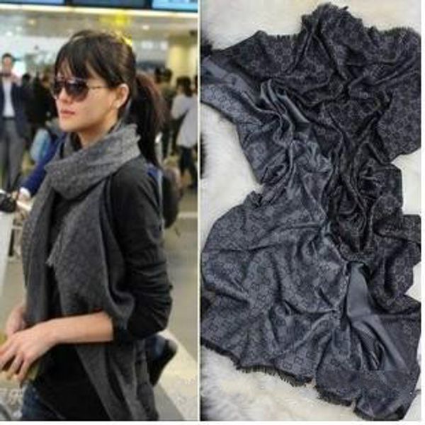 

Top 100% Factory Sell High Quality Luxury classic Wool cashmere scarf women's silk Wrap shawl Letter printing Scarves 140x140cm