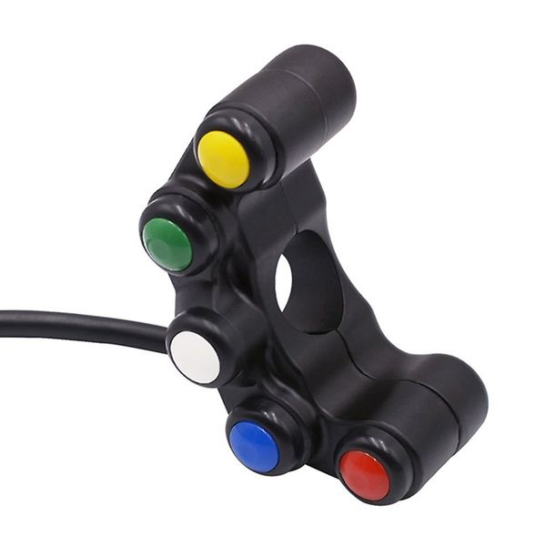 

cs-679a1 motorcycle switch modified aluminum self-reset faucet button switch flameout horn start accessories