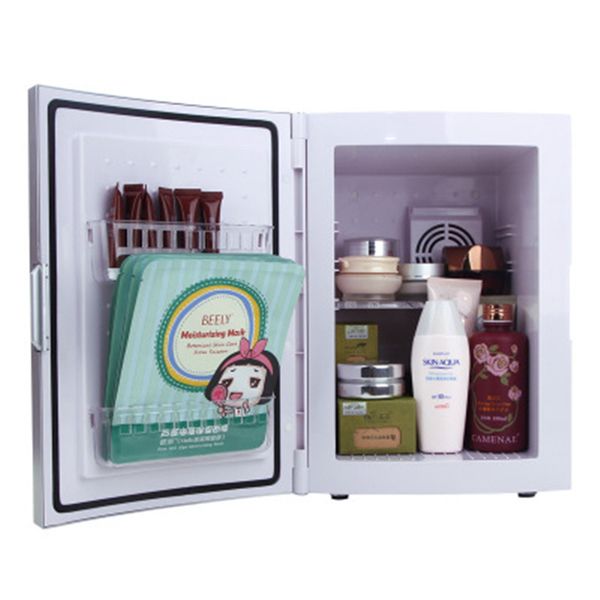 

7l cosmetic electricity refrigerator cosmetic fridge vertical cooler cosmetics reefer mini portable cooling box 100-220v/38-68w