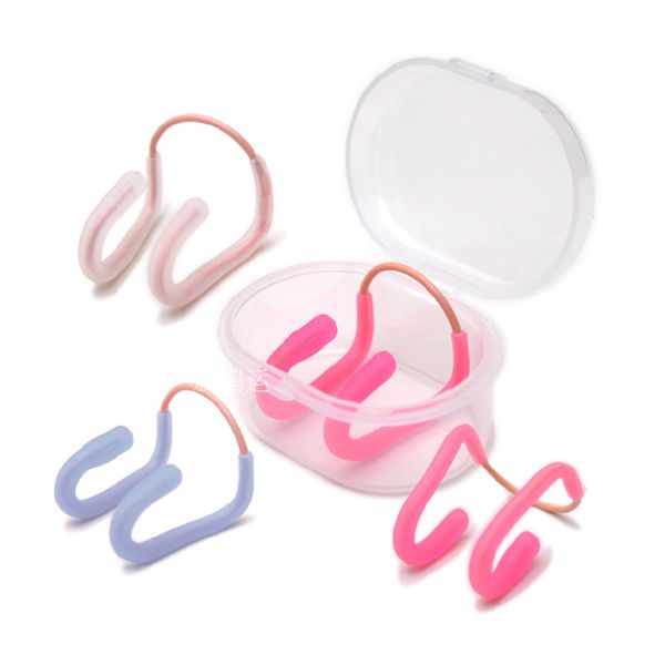 

e1084 universal professional steel wire swimming nose clip soft silicone non-skid swim nose clips wholesale