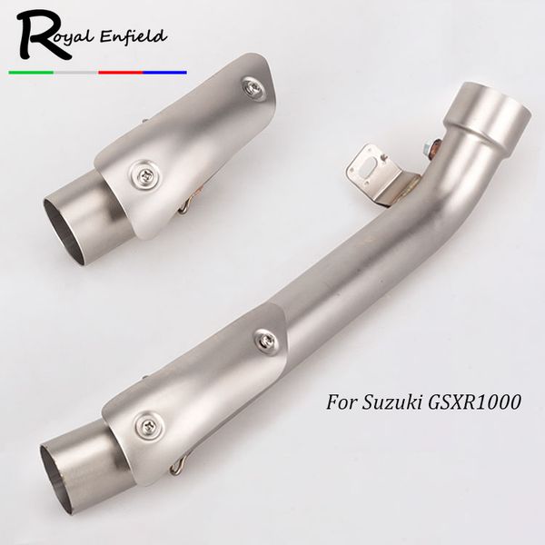 

gsx-r1000 motorcycle exhaust middle link pipe 2012-2016 07-08 year escape connect pipe middle part of gsx r1000 mid joint