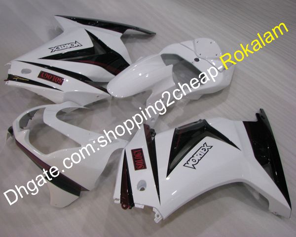 

250r bodywork parts for kawasaki zx250r ex250 2008 2009 2010 2011 2012 white black motorbike fairing kit (injection molding)