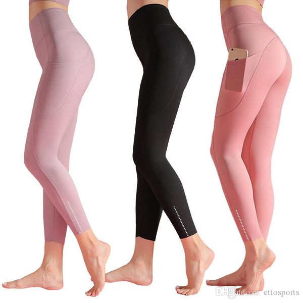 

lu-9 fitness wear girls running leggings athletic trousers women yoga outfits ladies sports full leggings tight yoga pants, White;red