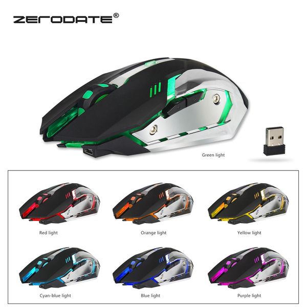 

лучшие продажи новый продвижение usb беспроводная компьютерная игровая мышь 2400dpi красочная подсветка оптическая эргономичная мышь gamer а