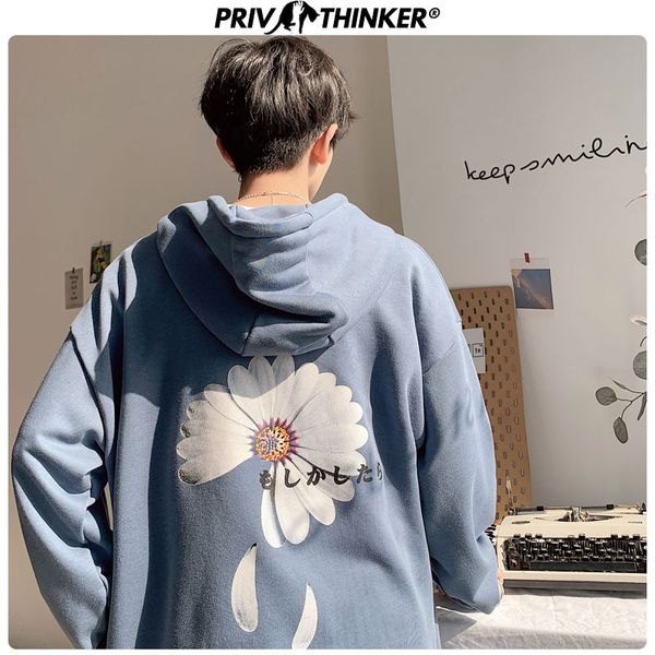 

mens flower print spring hoodies men 2020 fashion korean hooded sweatshirt male collage streetwear clothes oversize, Black