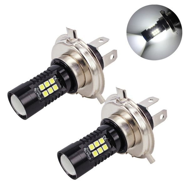 

carprie 2019 new car fog lights 2pcs 12v dc h4 3030 21pcs led lights white car light lamp for motorcycle 21w 800lm 6500k 9041819
