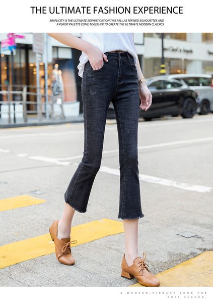 

black black eight bootleg jeans, Blue