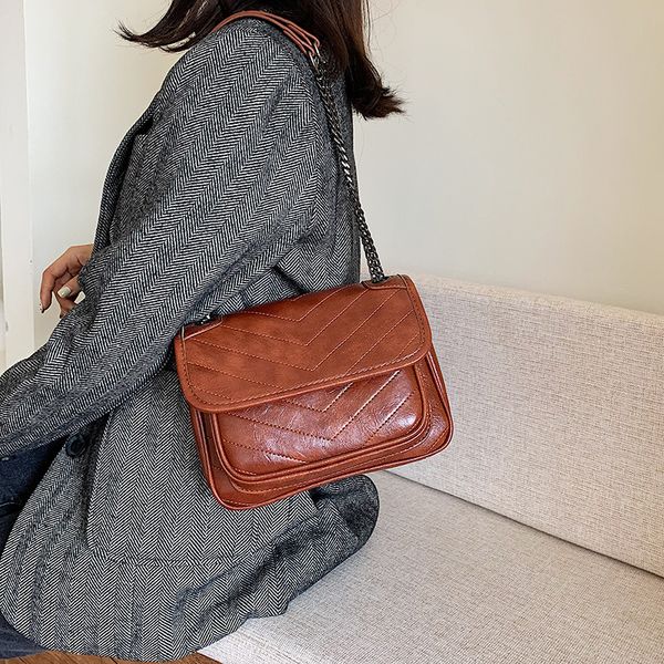 

2020 new shoulder bag women's casual fashion korean version of the retro simple small square bag ladies crossbody