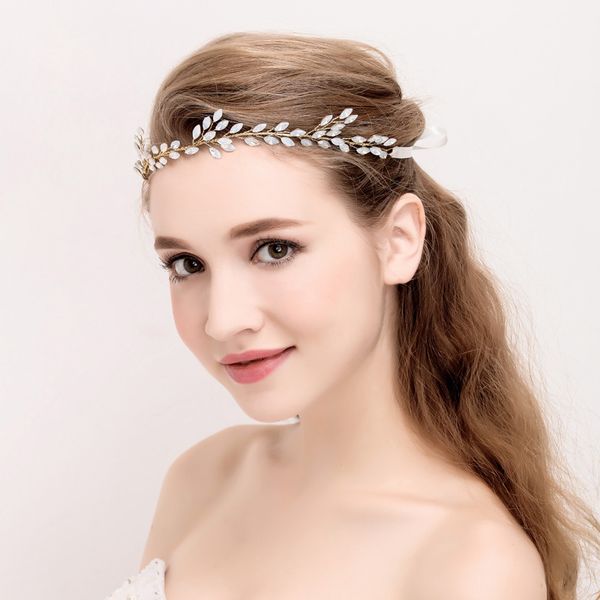 2020 Opal Crystal Tiara Bridal Headband Wedding Hair Accessories