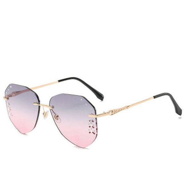 

авиатор алмазный gradient бескаркасных очки квадратных безободковых солнцезащитные очки для женщин оттенок градиент цвета женщина солнцезащи