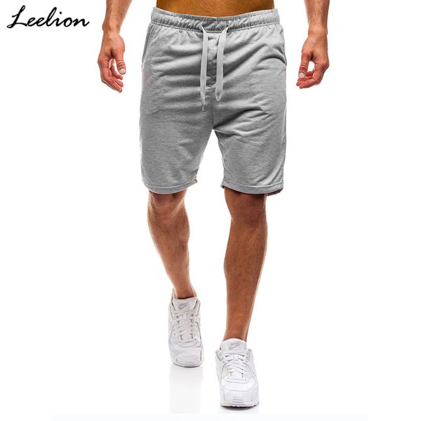 

icelion 2019 new summer shorts men large size solid men's clothing bermuda masculina knitted fitness knitted casual mens shorts, White;black
