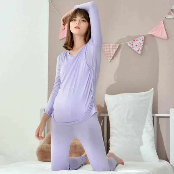 

comfortable nursing nightgown pregnancy sleepwear maternity pajamas nursing pajamas maternity nightgown a183, White