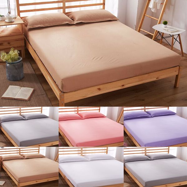 

fitted sheet bedding cover bed sheet pillow case soft comfort solid color