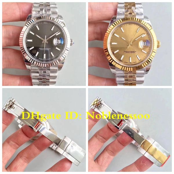 

17 стиль супер версия мужские 41 мм рифленый безель Datejust 126334 126333 Юбилейный ремешок BP завод 2813 механизм автоматические часы мужские часы