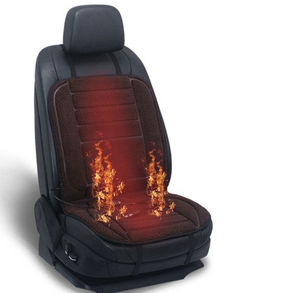 

12v heated car seat cover cushion winter plush heater warmer control temperature electric heating seat pad