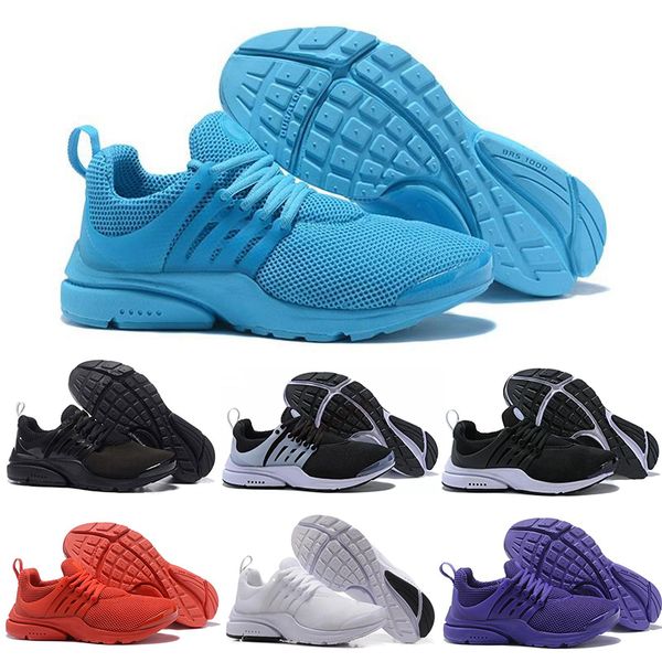 

2019 fashion presto chaussures designer men women running shoes triple black white blue mens zapatos breathable sports sneakers size 36-45