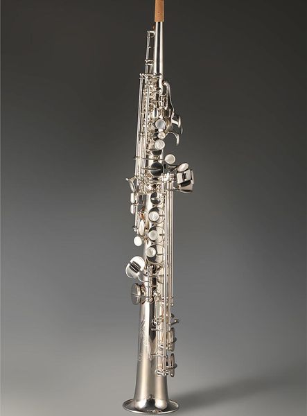 

new rollinsax x6 soprano b(b) saxophone professional brass silver plated musical instruments exquisite carving sax with case