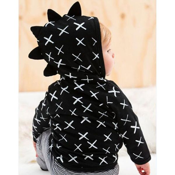 

cotton baby boys clothes dinosaur zipper hoodie long sleeve coat cross printed jacket little boys animal sweatshirt, Blue;gray