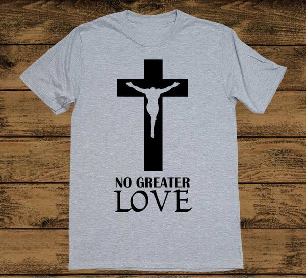 

christian t shirt no greater love jesus christ gospel scripture religious cotton short sleeve tee shirt, White;black
