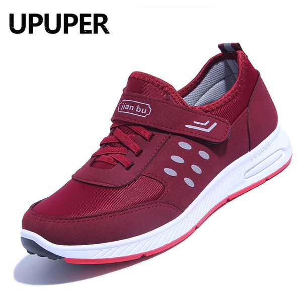 

upuper non-slip sneakers comfortable women casual shoes fashion breathable walking mesh flat shoes woman 2019 tenis feminino, Black